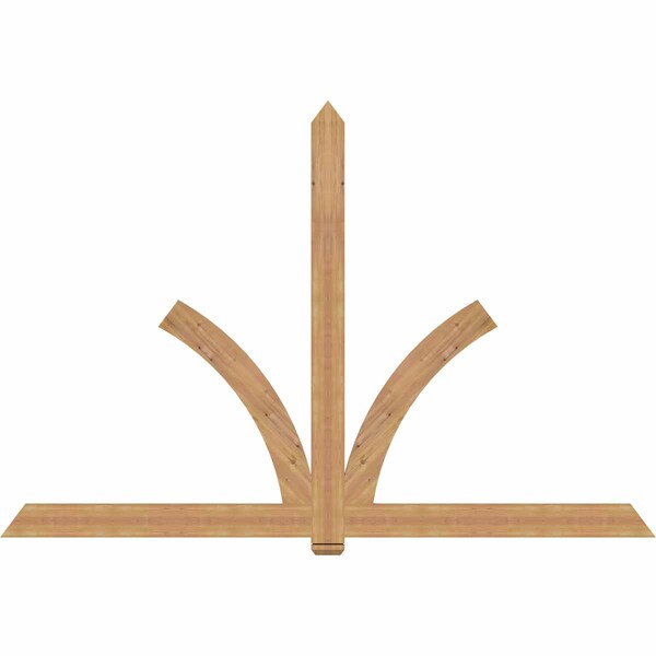 Ekena Millwork Redmond Timber Gable Bracket, Western Red Cedar, 108"W x 72"H x 1 1/2"D x 5 1/2"F, 16/12 Pitch GBW108X72X0206RED00SWR - main